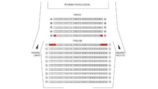 Een plattegrond van de Othellozaal