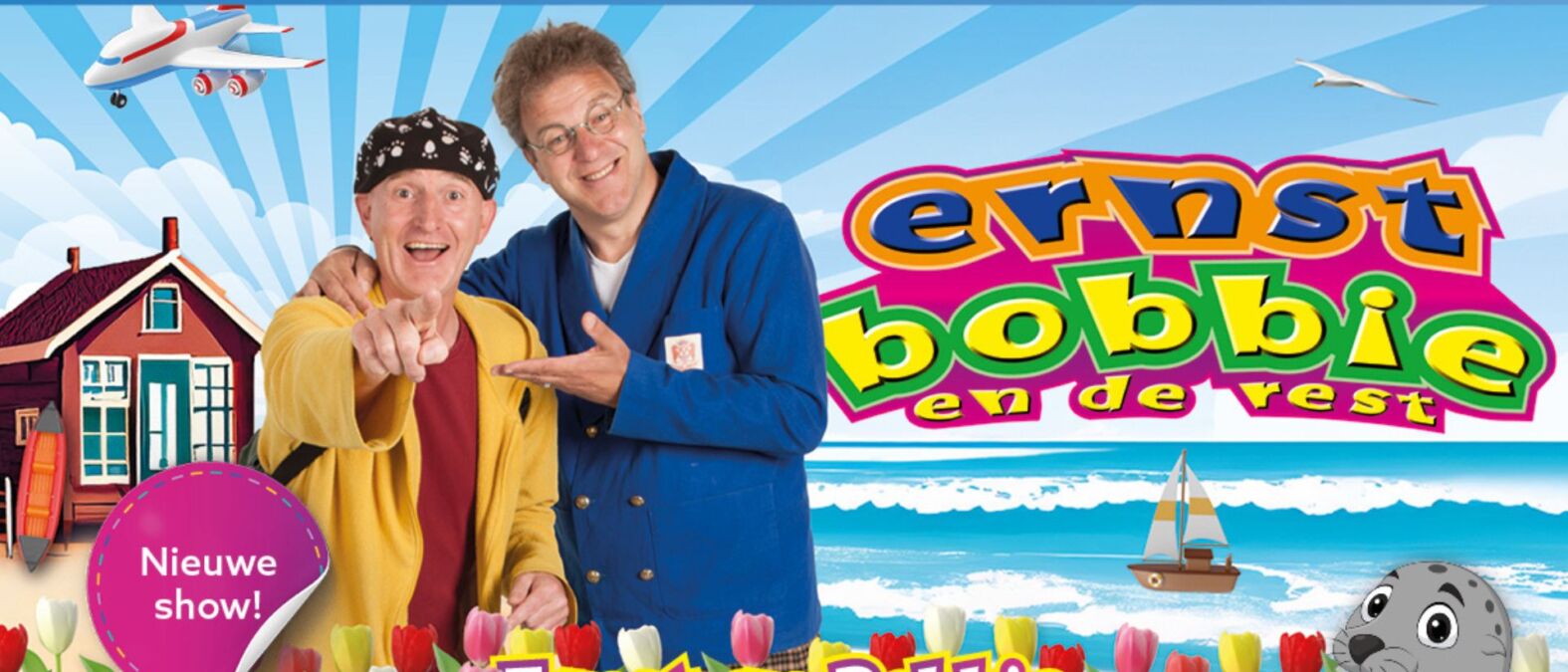 Ernst en Bobbie afbeelding voor de zee.