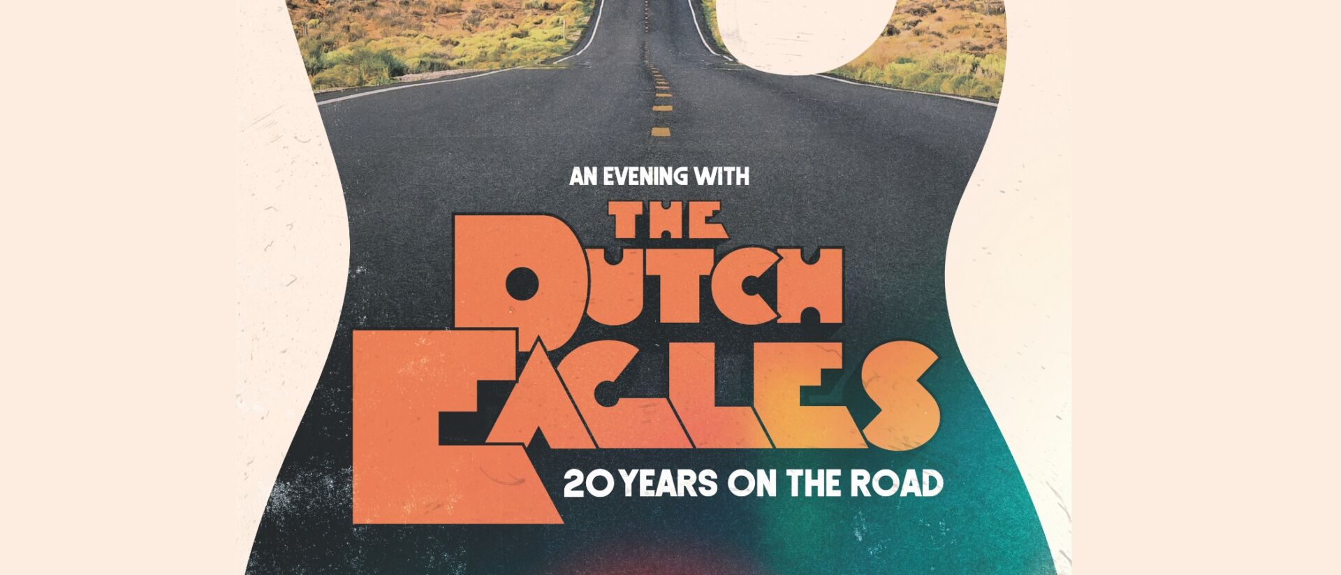 Dutch Eagles logo met gitaarafbeelding en weg