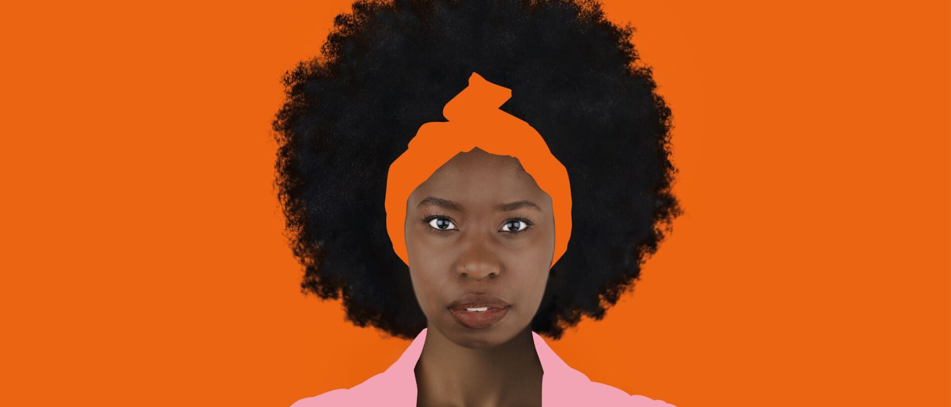 Sylvana voor een oranje achtergrond