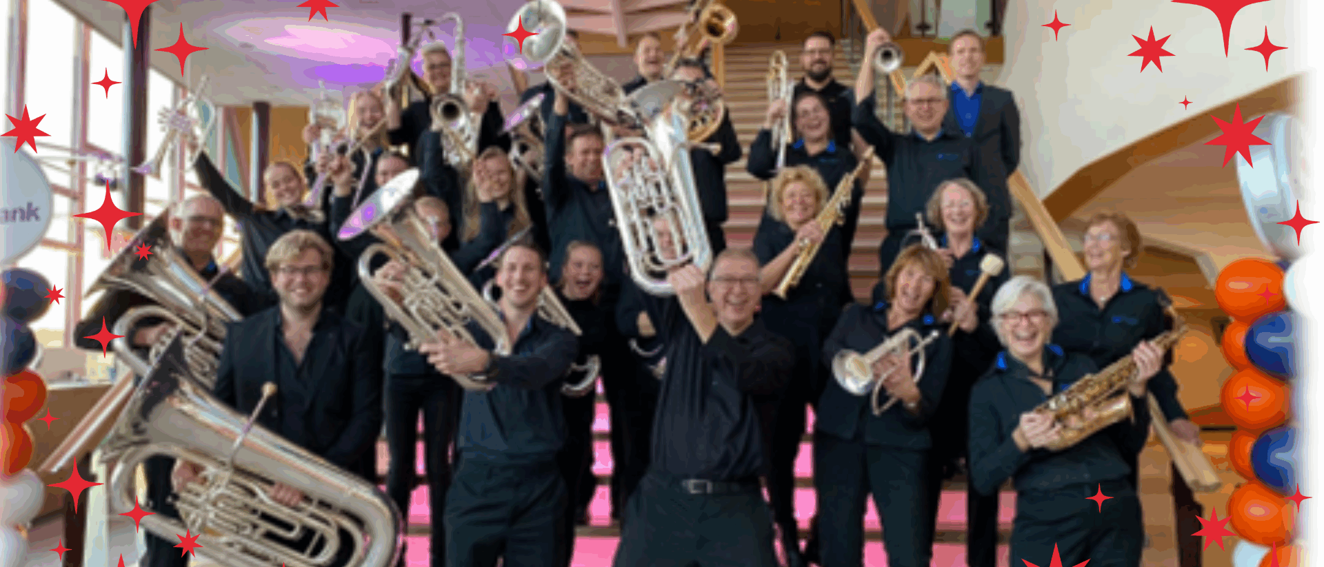 Fanfarekorps Ons Genoegen Weidenes met sterretjes