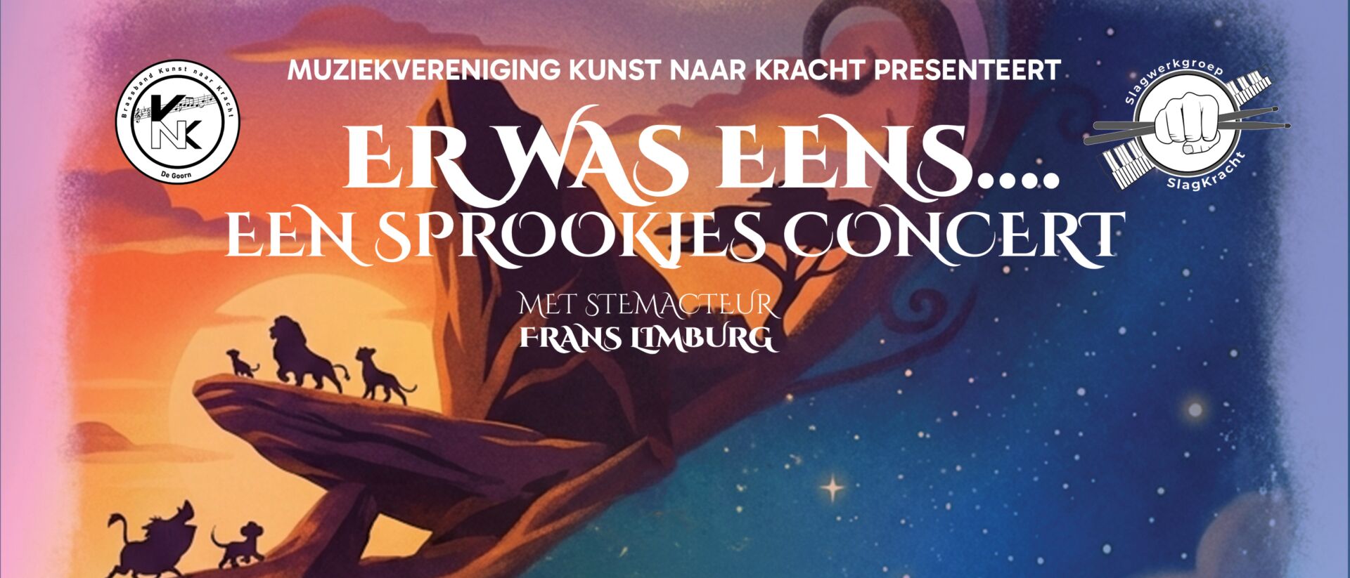 De titel te zien met de Lion King op de achtergrond