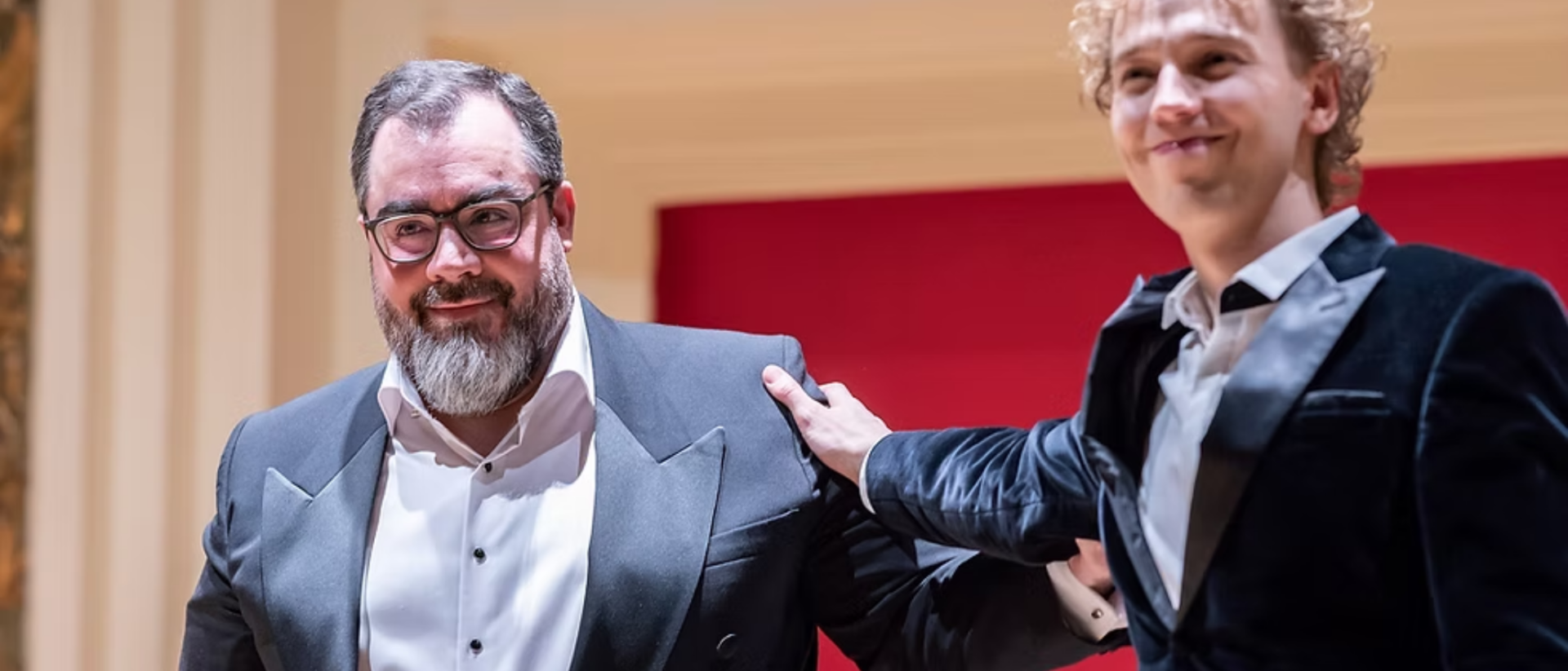 Raoul Steffani en Alejandro Picó-Leonís na concert portretfoto in concertzaal Hoorn