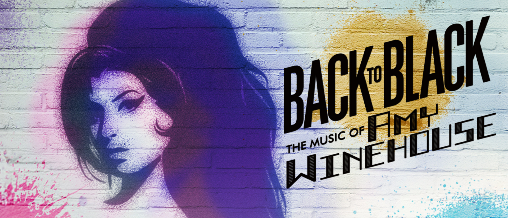 Graffitiportret van Amy Winehouse op bakstenen muur promotiebeeld Back to Black Hoorn