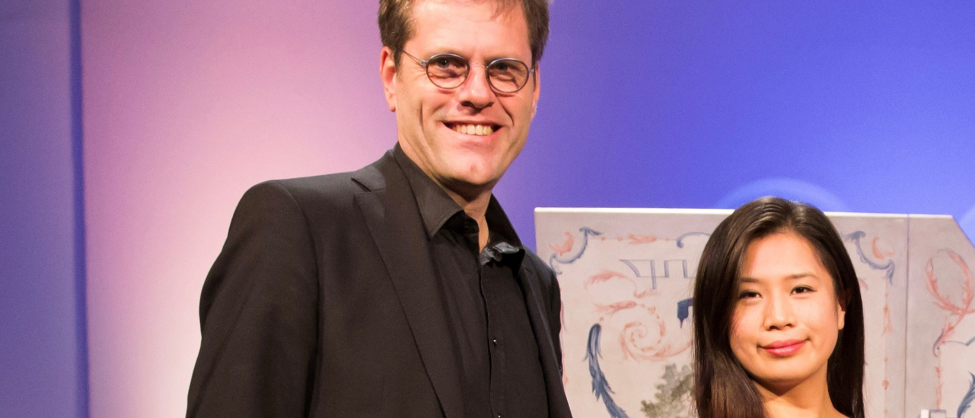 Pieter-Jan Belder en Rie Kimura op het podium in Barokke Vioolsonates in Hoorn